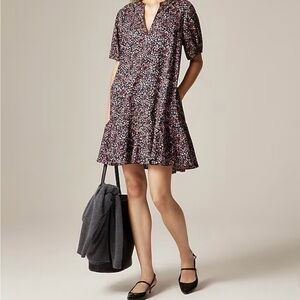J. Crew Floral Black Dress